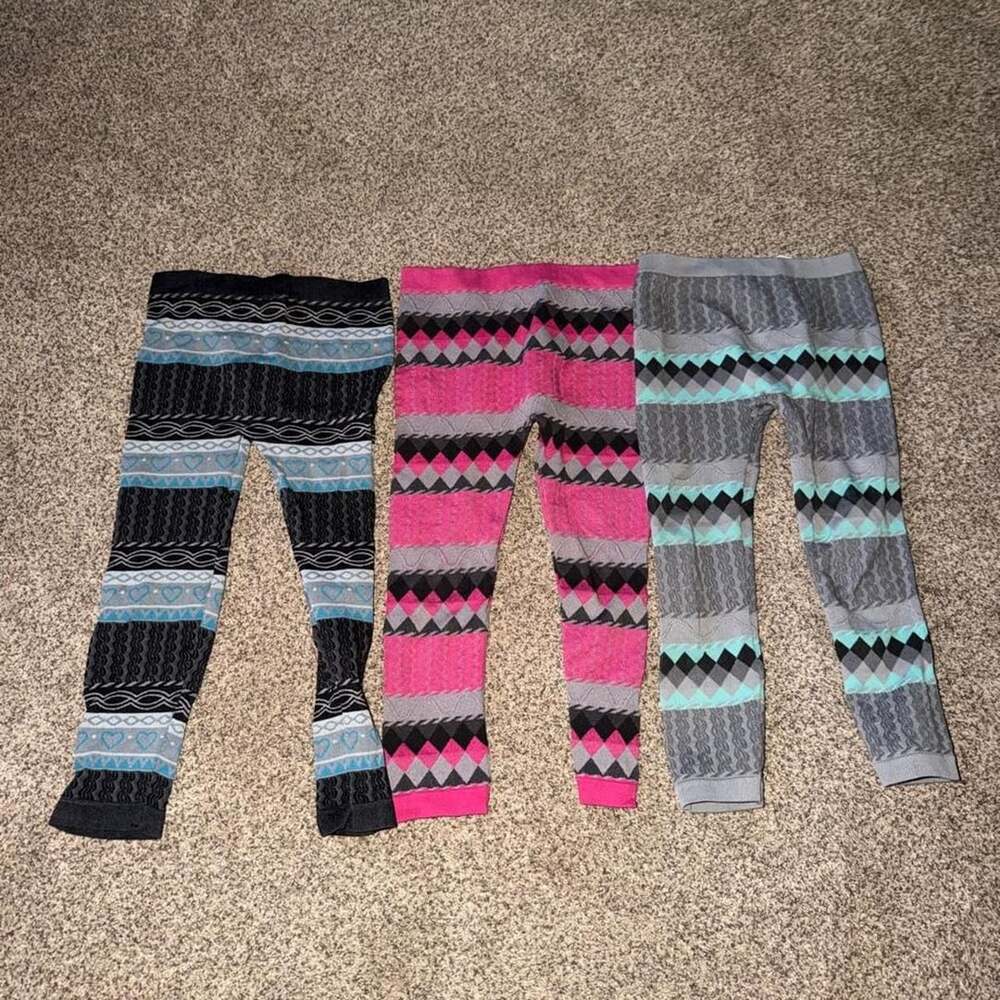 Faded Glory & One Step Up Leggings Size 4-6X Lot of 3